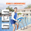 VEVOR Pool Handrail, 2 PCS 30x30 in Pool Railing, Stainless Steel with Base Plate for Indoor/Outdoor Pools,Swimming Pool Safety Railing for Decks,Rust-Proof Grab Bar w/ Grip Cover&Accessories for Spas