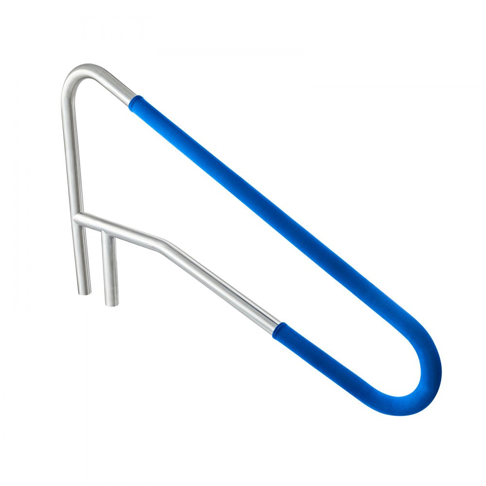 VEVOR Pool Rail, 54 x 32 inch Pool Handrail, 220 lbs Load Capacity Heavy Duty 304 Stainless Steel Swimming Handrail, Detachable Nonslip Sleeve, Recessed or Base Mount, for Poolside, Water Parks