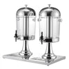 VEVOR Beverage Dispenser, 2.1 Gallon x 2 Drink Dispenser for Parties, Stainless Steel + Plastic Juice Dispensers with Spigot Ice Chamber Tray, Iced Tea Lemonade Dispensers, for Restaurants, Hotels