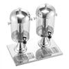 VEVOR Beverage Dispenser, 2.1 Gallon x 2 Drink Dispenser for Parties, Stainless Steel + Plastic Juice Dispensers with Spigot Ice Chamber Tray, Iced Tea Lemonade Dispensers, for Restaurants, Hotels
