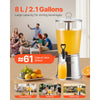 VEVOR Beverage Dispenser, 2.1 Gallon Drink Dispenser for Parties, Stainless Steel + Plastic Juice Dispensers with Spigot Ice Chamber, Iced Tea Lemonade Juice Water Dispensers, for Restaurants, Hotels