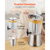 VEVOR Beverage Dispenser, 2.1 Gallon Drink Dispenser for Parties, Stainless Steel + Plastic Juice Dispensers with Spigot Ice Chamber, Iced Tea Lemonade Juice Water Dispensers, for Restaurants, Hotels