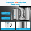 VEVOR Water Distiller, 4L 1.05 Gallon Pure Water Purifier Filter For Home Countertop, 750W Distilled Water Maker, Stainless Steel Interior Distiller Water Making Machine to Make Clean Water, Silvery