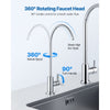 VEVOR Stainless Steel Faucet, Lead-Free Drinking Water Faucets, Reverse Osmosis Faucet with Solid Brass Valve, High Arch Filtered Water Faucets For Kitchen Sink, Bar Counter, Cafe Shop, Brushed Nickel