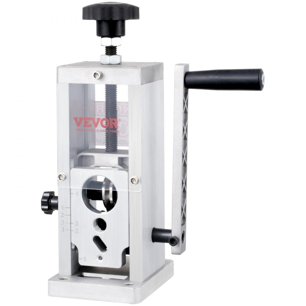 VEVOR Hand-Operated Wire Stripper, 0.06''-1.5'' Cable Removal Tool, Drill Attachment Option, Clear Depth Gauge, Lightweight Aluminum Build for Efficient Copper Scrap Processing
