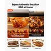 VEVOR Countertop Vertical Oven Brazilian Flame 2 Auto Rotating Skewers, for Steak, Fish, Lamb Leg, 1800W Rotisserie Shawarma Machine, Electric Meat Kebab Grill, with Curved Glass Door, Drip Tray
