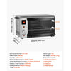 VEVOR Countertop Vertical Oven Brazilian Flame 2 Auto Rotating Skewers, for Steak, Fish, Lamb Leg, 1800W Rotisserie Shawarma Machine, Electric Meat Kebab Grill, with Curved Glass Door, Drip Tray