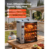 VEVOR Countertop Vertical Oven Brazilian Flame 5 Auto Rotating Skewers, for Steak, Fish, Lamb Leg, Outdoor Gas Heating Rotisserie Shawarma Machine, Meat Kebab Grill, with Curved Glass Door