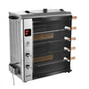 VEVOR Countertop Vertical Oven Brazilian Flame 5 Auto Rotating Skewers, for Steak, Fish, Lamb Leg, Outdoor Gas Heating Rotisserie Shawarma Machine, Meat Kebab Grill, with Curved Glass Door