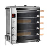 VEVOR Countertop Vertical Oven Brazilian Flame 5 Auto Rotating Skewers, for Steak, Fish, Lamb Leg, Outdoor Gas Heating Rotisserie Shawarma Machine, Meat Kebab Grill, with Curved Glass Door