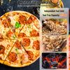 VEVOR Portable Outdoor Oven, 12-inch Pizza Oven, Pellet & Chips & Charcoal Tri-Fuel, Iron Spray Pizza Grill, Includes Pizza Stone, Waterproof Cover, Shovel, Ideal for Camping & Backyard, Black