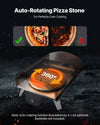 VEVOR Dual Fuel Pizza Oven Outdoor, 12 in Wood Fire & Propane Gas Pizza Oven, Pellet & Propane Pizza-Maker with Thermometer, Iron Spray Electric Rotation Pizza-Cook for Outside Camping & Backyard