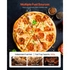 VEVOR Outdoor Pizza Oven, 12 Inch Wood Fired Pizza Ovens, Pellet Pizza-Stove with Thermometer, Portable Pizza-Maker for Outside Backyard Patio Camping, Pizza-Stone, Carry Bag, Shovel, Black
