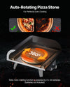 VEVOR Outdoor Pizza Oven, 12 in Propane Gas Pizza Maker, Portable Pizza-Cooker with Electric Rotation, Thickened Pizza-Stone, Carry Bag, Propane Pizza-Oven for Outside Backyard Patio Camping, Black