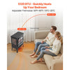 VEVOR 25.5inch Freestanding Fireplaces, 1500W 5120BTU Portable Electric Fireplace Stove Heater, with Overheating Protection,Adjustable Flames,Timer, Remote,for Living Room,Bedroom,Black
