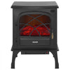 VEVOR 25.5inch Freestanding Fireplaces, 1500W 5120BTU Portable Electric Fireplace Stove Heater, with Overheating Protection,Adjustable Flames,Timer, Remote,for Living Room,Bedroom,Black