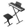 VEVOR Digital Piano 61 Keys Semi Weighted Keyboard Portable Stand Bench, for Beginners, 128 Tones, 128 Rhythms, Dual Power Supply Electronic Piano, with Pedal, Headphone Jack, USB/MIDI, Music Stand