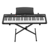 VEVOR Digital Piano 61 Keys Semi Weighted Keyboard Portable Stand Bench, for Beginners, 128 Tones, 128 Rhythms, Dual Power Supply Electronic Piano, with Pedal, Headphone Jack, USB/MIDI, Music Stand