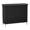 VEVOR Folding Portable Bar Table, 43.3 x 15.2 x 34.8 in, with Carry Bag, 2 Storage Shelves, and Detachable Skirt, Quick and Easy Setup, Foldable Mobile Bartending Station for Events, Party, Tradeshow