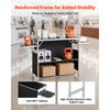 VEVOR Folding Portable Bar Table, 43.3 x 15.4 x 34.6 in, with Carry Bag, Storage Shelf, and Detachable Skirt, Quick and Easy Setup, Foldable Mobile Bartending Station for Events, Party, Tradeshow