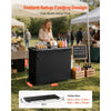 VEVOR Folding Portable Bar Table, 43.5 x 15.4 x 39.8 in, with Carry Bag, 2 Storage Shelves, and Detachable Skirt, Quick and Easy Setup, Foldable Mobile Bartending Station for Events, Party, Tradeshow