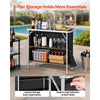 VEVOR Folding Portable Bar Table, 38.6 x 15.2 x 34.3 in, with Carry Bag, Storage Shelf, and Detachable Skirt, Quick and Easy Setup, Foldable Mobile Bartending Station for Events, Party, Tradeshow