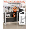 VEVOR Folding Portable Bar Table, 2 pcs, 38.6 x 15.2 x 34.3 in, with Carry Bag, Storage Shelf, Detachable Skirt, Quick and Easy Setup, Foldable Mobile Bartending Station for Events, Party, Tradeshow