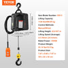 VEVOR 2-in-1 1100 lbs Electric Hoist Winch, 1500W Portable Power Winch Crane, 22.9 ft Lifting Height, 13 ft/min with Wired Remote Control, for Garage, Warehouse, Factory Lifting Towing