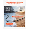 VEVOR 50 FT 6AWG Portable Power Cable (3 Conductor), Heavy Duty 600V SOOW Electrical Power Cable, Industrial Grade Electric Wire, Premium CPE Rubber Jacket, Copper Extension Cord for Welder Machine