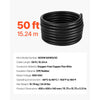 VEVOR 50 FT 6AWG Portable Power Cable (3 Conductor), Heavy Duty 600V SOOW Electrical Power Cable, Industrial Grade Electric Wire, Premium CPE Rubber Jacket, Copper Extension Cord for Welder Machine