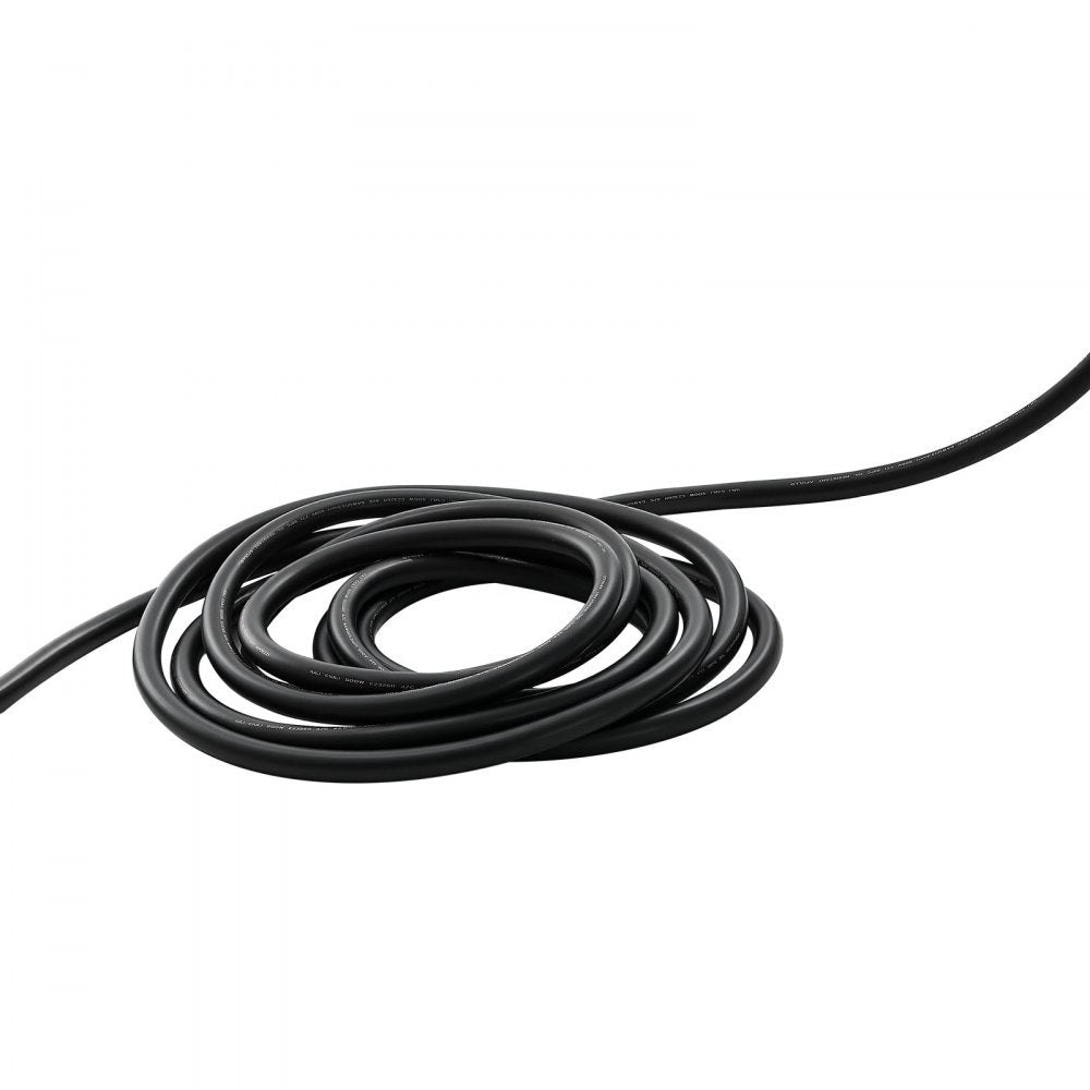 VEVOR 50 FT 6AWG Portable Power Cable (3 Conductor), Heavy Duty 600V SOOW Electrical Power Cable, Industrial Grade Electric Wire, Premium CPE Rubber Jacket, Copper Extension Cord for Welder Machine