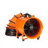 VEVOR Portable Ventilator, 8 inch Heavy Duty Cylinder Fan with 16.4ft Duct Hose, 195W Strong Shop Exhaust Blower 1070CFM, Industrial Utility Blower for Sucking Dust, Smoke, Smoke Home/Workplace