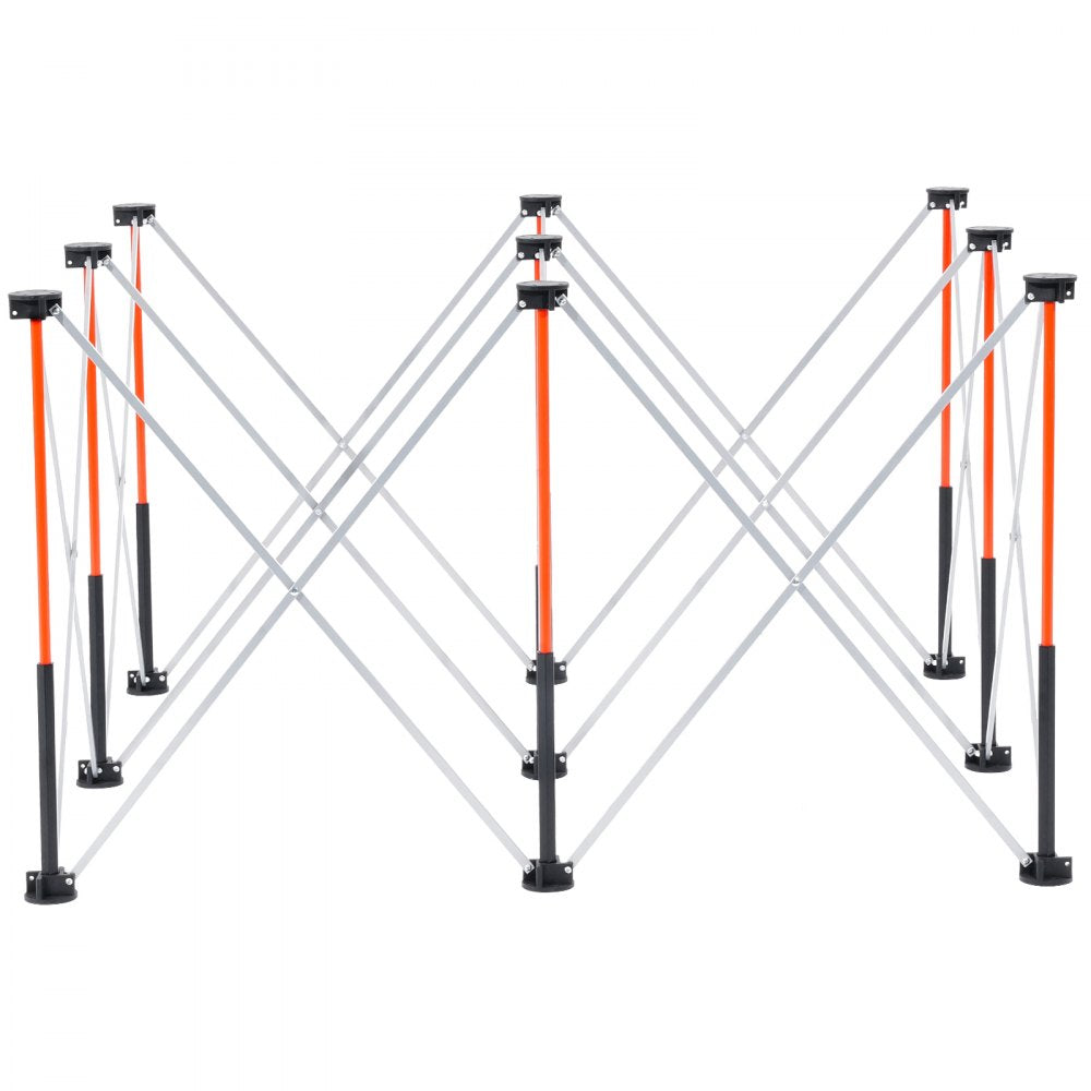 VEVOR Portable Folding Workstand, 4.16 x 2.18 ft Collapsible Workbench, 2500 lbs Weight Capacity, No Assembly Foldable Work Stand with Storage Bag, Table Top NOT Included, for Garage Workshop Outdoor