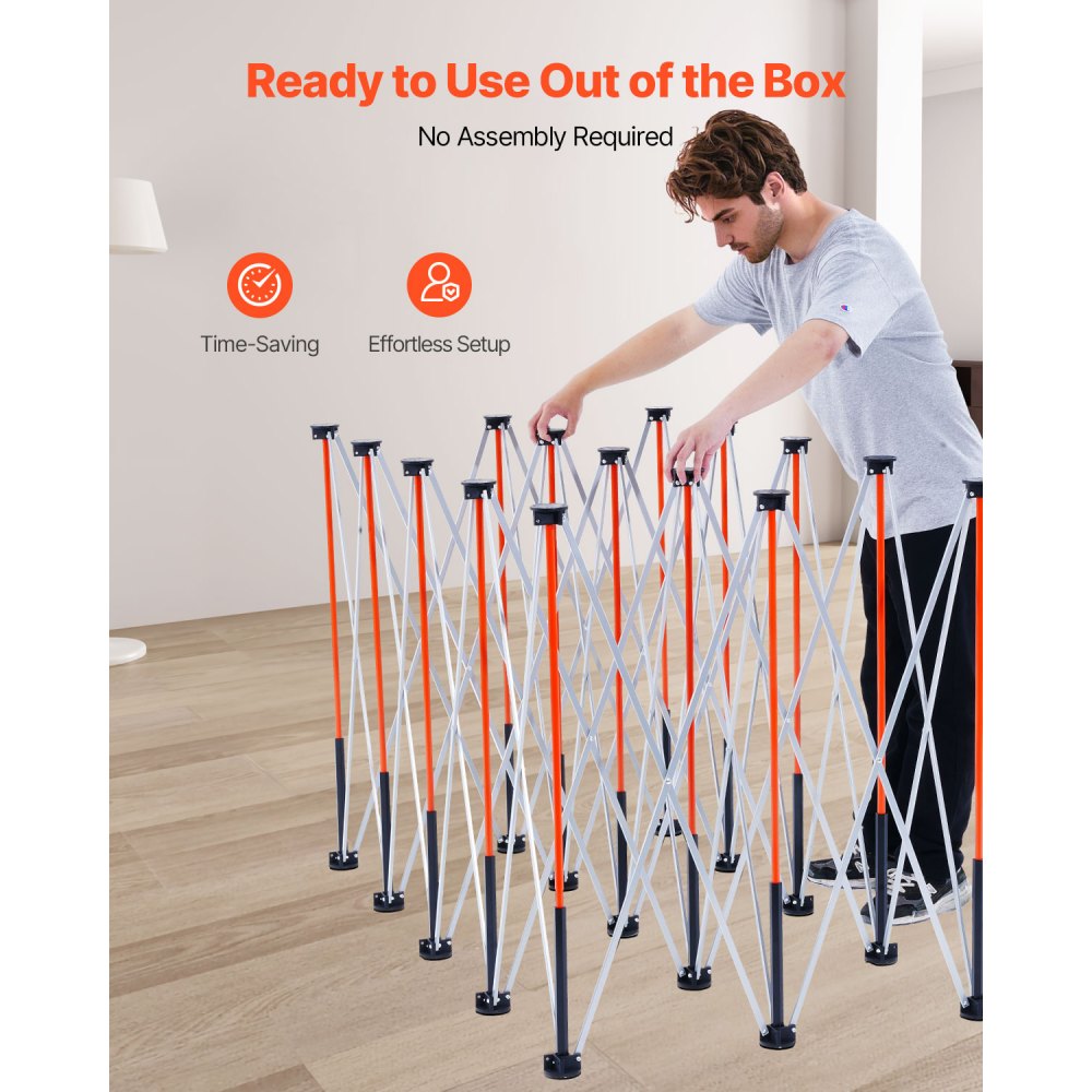 VEVOR Portable Folding Workstand, 8.02 x 4.12 ft Collapsible Workbench, 6000 lbs Weight Capacity, No Assembly Foldable Work Stand with Storage Bag, Table Top NOT Included, for Garage Workshop Outdoor