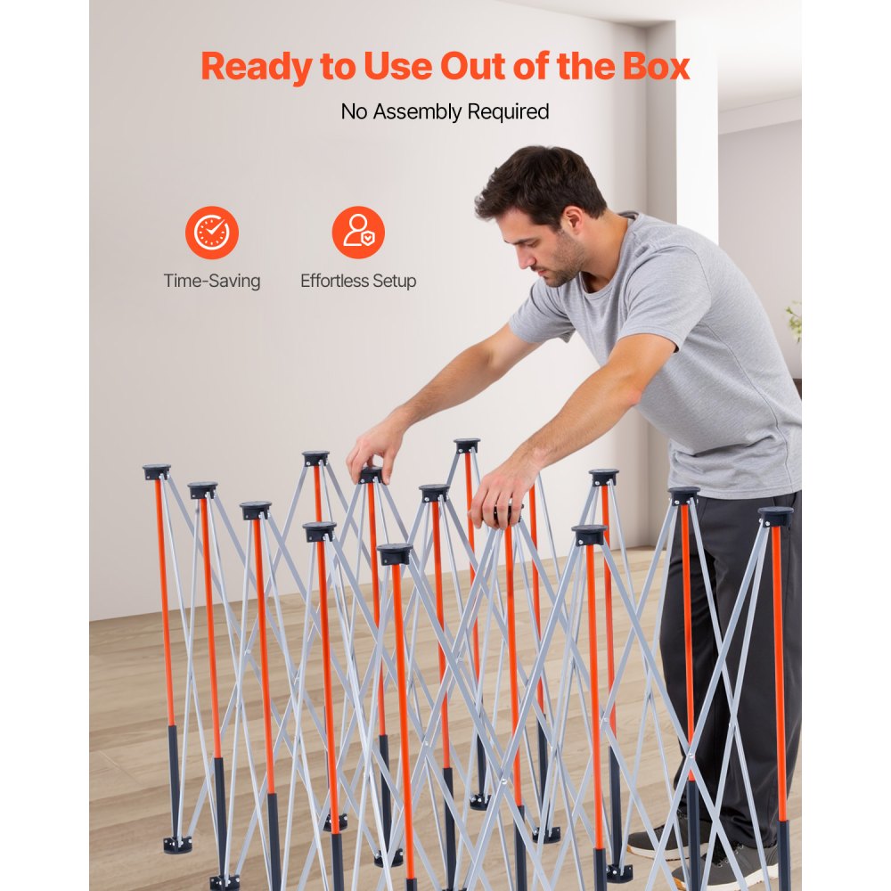 VEVOR Portable Folding Workstand, 8.05 x 4.13 ft Collapsible Workbench, 6000 lbs Weight Capacity, No Assembly Foldable Work Stand with Storage Bag, Table Top NOT Included, for Garage Workshop Outdoor
