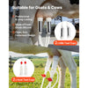 VEVOR Goat Milking Machine, 3.2 Gal / 12 L Food-Grade Stainless Steel Bucket, 4 Teat Cups for Cows and Goats, with 8000 mAh Rechargeable Battery, Electric Pulsation Milking Machine Portable Milker