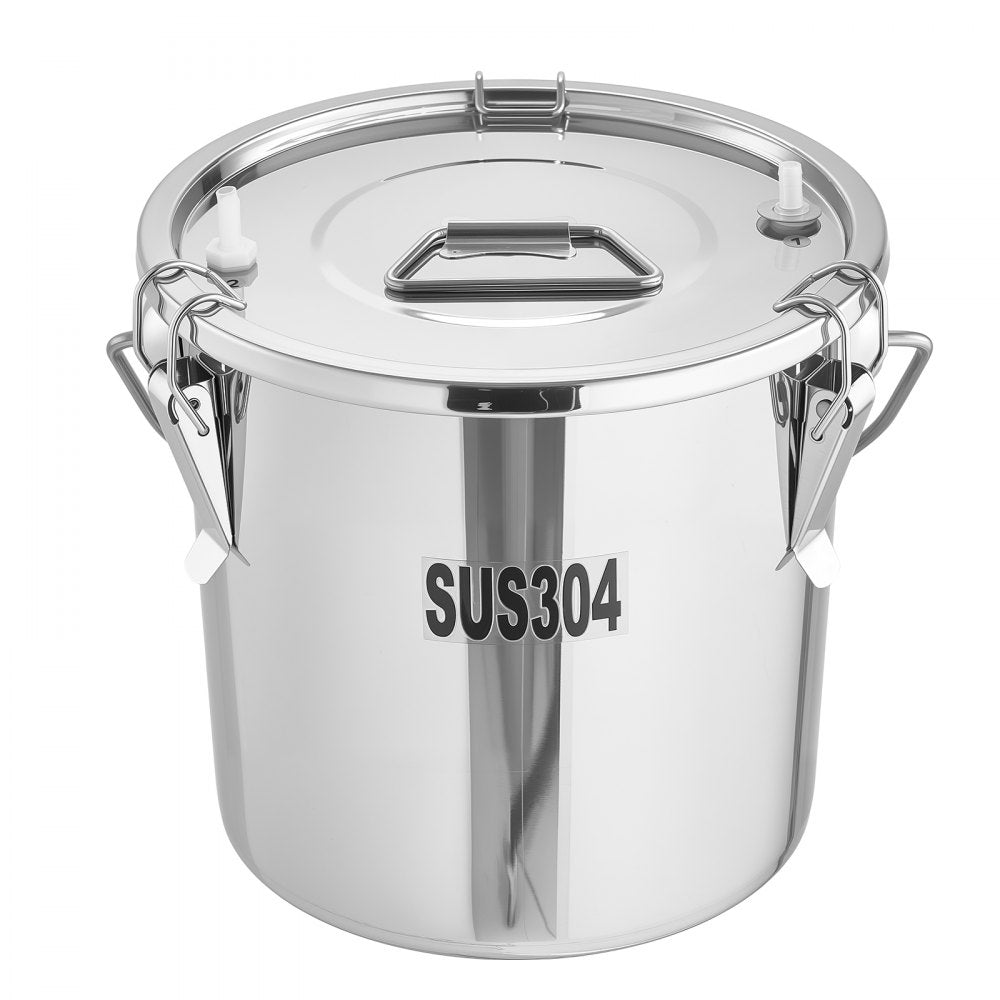 VEVOR Goat Milking Machine, 3.2 Gal / 12 L Food-Grade Stainless Steel Bucket, 4 Teat Cups for Cows and Goats, with 8000 mAh Rechargeable Battery, Electric Pulsation Milking Machine Portable Milker