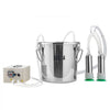 VEVOR Goat Milking Machine, 3.2 Gal / 12 L Food-Grade Stainless Steel Bucket, 4 Teat Cups for Cows and Goats, with 8000 mAh Rechargeable Battery, Electric Pulsation Milking Machine Portable Milker