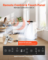 Remote control and touch panel with 90-degree swing illustration