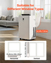 VEVOR portable AC window installation compatibility and 5.3 ft exhaust hose