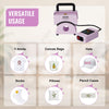 VEVOR Hat Press Machine, Mini Hat Heat Press for Caps with Integrated Control Panel, Cap Heat Press Machine with 5.9x3.15 inch Curved Heating Plate, Safety Base, and Glove, Automatic Shut-Off, Purple