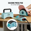 VEVOR Hat Press Machine, Mini Hat Heat Press for Caps with Integrated Control Panel, Cap Heat Press Machine with 5.9x3.15 inch Curved Heating Plate, Safety Base, and Glove, Automatic Shut-Off, Green