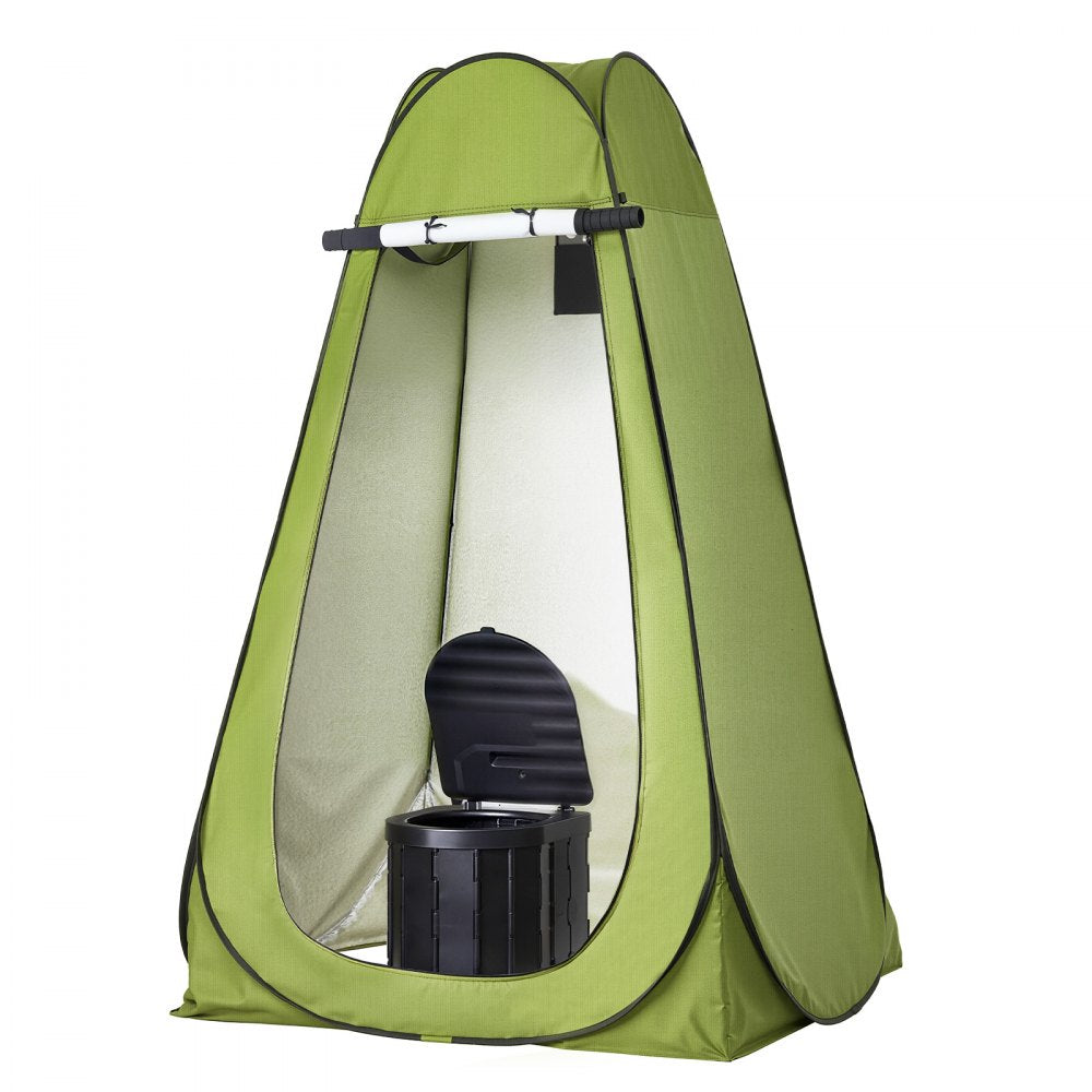 VEVOR Portable Toilet Kit, 330 lbs Load Capacity, Folding Camping Toilet with Pop-Up Privacy Tent, Outdoor Travel Potty for Adults with Carry Bags, Trash Bags, Suitable for RV Travel, Camping, Hiking
