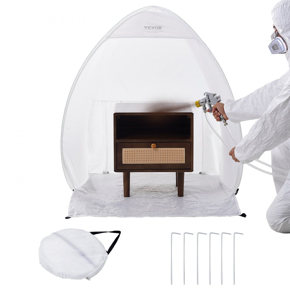 VEVOR Spray Paint Shelter, 40 x 35 x 40 in Pop-Up Portable Spray Paint Tent with Built-In Floor, Exhaust Window and Storage Bag, Foldable Paint Booth for Furniture, DIY Hobby Tool Painting Station
