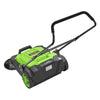 VEVOR Walk-Behind Hand Push Floor Sweeper, Manual Floor Sweeper Non-Electric with 25.6" Sweeping Width, 5 Gallons Waste Container & Adjustable Folding Handle for Yards Walkways Patios Garages - Green