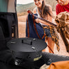 VEVOR Propane Fire Pit, 19-Inch Diameter Outdoor Portable Gas Fire Pit with Cover & Lava Rocks, Adjustable Flame Height Camping Firepit for Heating, Lighting, Gathering, 58,000 BTU, Black