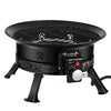 VEVOR Propane Fire Pit 24-Inch, 53,000 BTU Portable Gas Fire Pit, with Grill Grate & Lava Rocks, Adjustable Flame, Folding Legs,Smokeless Outdoor Firebowl for Camping, Patio, Backyard, Deck, RV, Black