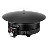 VEVOR Propane Fire Pit 24-Inch, 53,000 BTU Portable Gas Fire Pit, with Grill Grate & Lava Rocks, Adjustable Flame, Folding Legs,Smokeless Outdoor Firebowl for Camping, Patio, Backyard, Deck, RV, Black