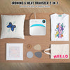 VEVOR Heat Press Machine,9x9inches Portable Shirt Printing Multifunctional Sublimation Transfer Heat Press Machine PTFE Coated, Easy Iron-on Press for T-shirts/Bags/Pillows/HTV Vinyl Projects