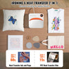 VEVOR Heat Press Machine,9x9inches Portable Shirt Printing Multifunctional Sublimation Transfer Heat Press Machine PTFE Coated, Easy Iron-on Press for T-shirts/HTV Vinyl/Bags/Pillows Projects